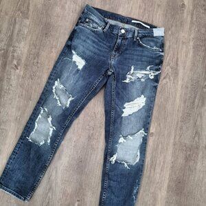 Zara distressed relaxed fit jeans